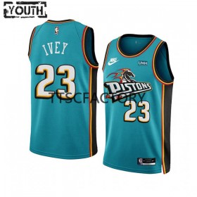 Detroit Pistons Jaden Ivey 23 Nike 2022-23 Classic Edition Teal Lasten Pelipaidat Swingman